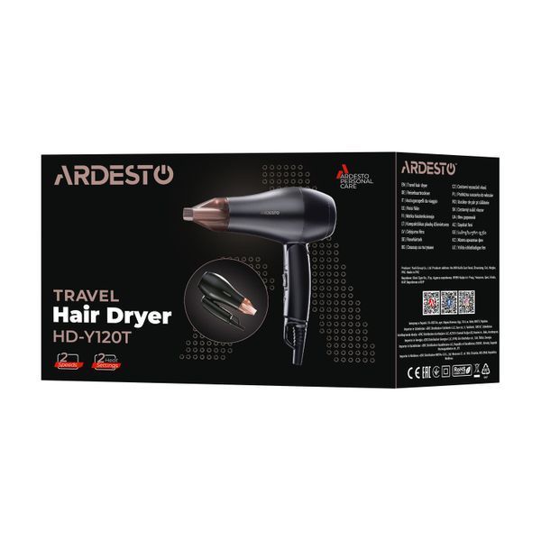 Фен дорожній ARDESTO 1200 Вт HD-Y120T 101630 фото