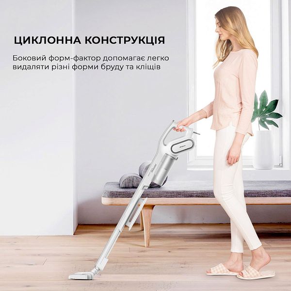 Пилосос Deerma 600 Вт stick vacuum cleaner cord white DX700 101287 фото