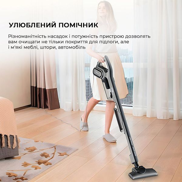 Пилосос Deerma 600 Вт stick vacuum cleaner cord gray DX700S 101301 фото