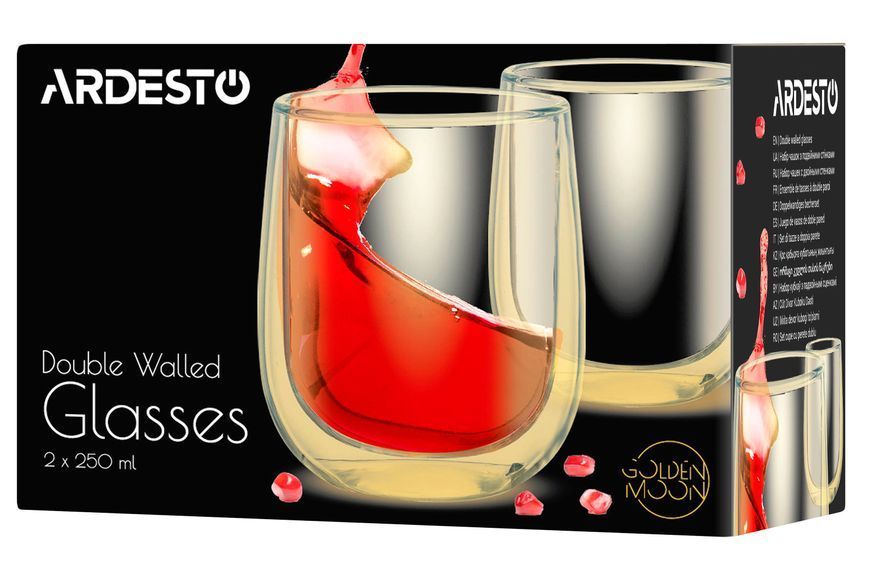 Набір склянок Ardesto Golden Moon 250 мл 2 шт AR2625GG 101613 фото