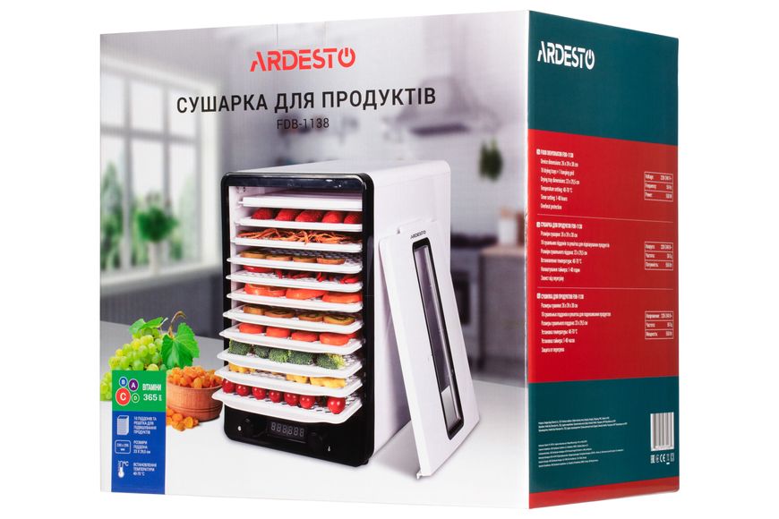 Сушарка для продуктів Ardesto 550 Вт FDB-1138 101227 фото