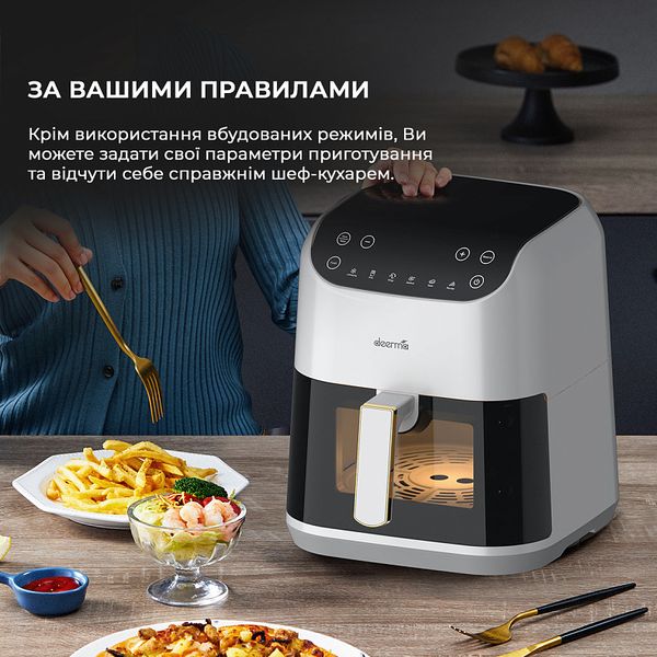 Мультипіч Deerma 1400 Вт air fryer KZ130 DEM-KZ130W 101292 фото