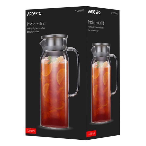Глечик з кришкою ARDESTO 1200 мл AR2612BPG 702435 фото