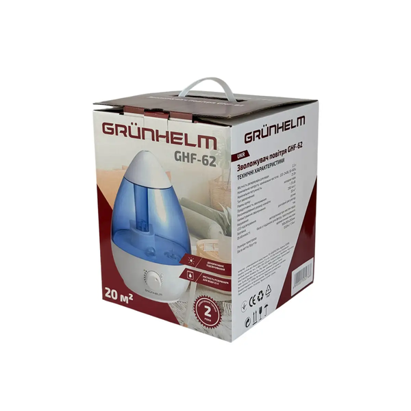 Зволожувач повітря 2,3л Grunhelm GHF-62 101595 фото Зволожувач повітря 2,3л Grunhelm GHF-62 101595 фото