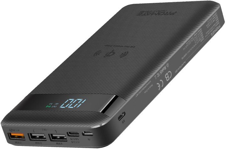 Powerbank з бездротовою зарядкою PROMATE AuraTank-20 20000 mAh Black 990017 фото