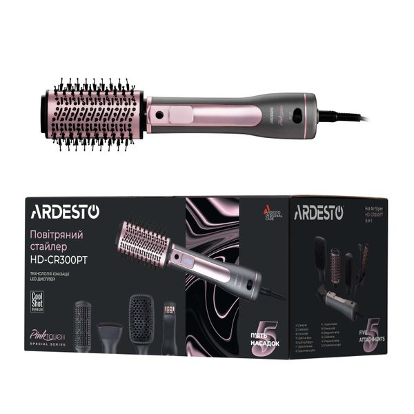 Фен-щітка ARDESTO Brush Pink Touch HD-CR300PT 101343 фото