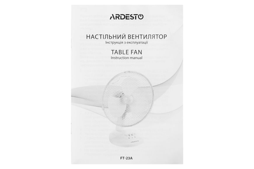 Вентилятор настільний Ardesto 30 Вт FT-23A 101253 фото