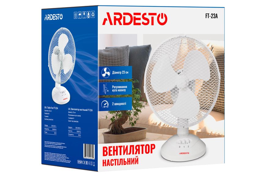 Вентилятор настільний Ardesto 30 Вт FT-23A 101253 фото