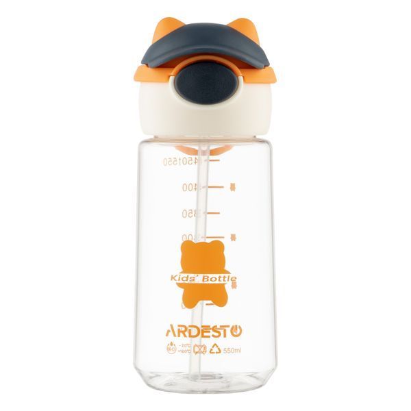 Пляшка для води ARDESTO Bear 550мл оранжева AR2255BO 101599 фото