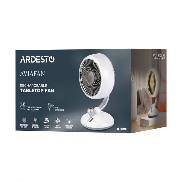 Вентилятор настільний ARDESTO AviaFan FT-F3600W 101542 фото