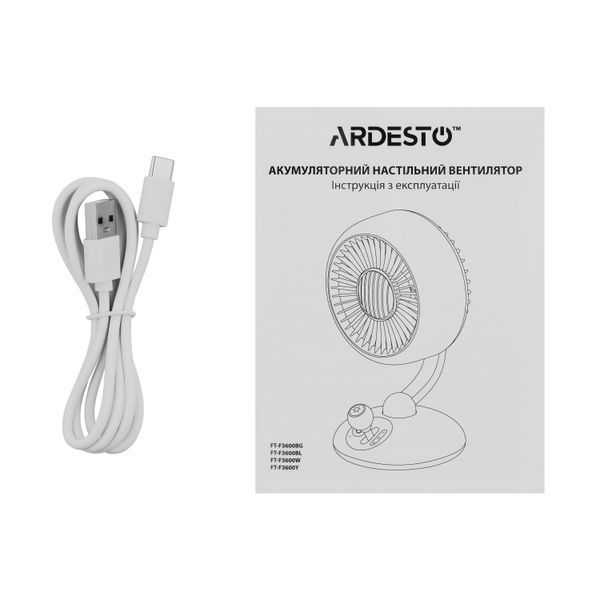 Вентилятор настільний ARDESTO AviaFan FT-F3600W 101542 фото