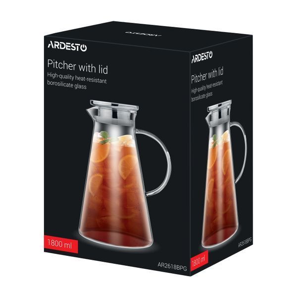 Глечик з кришкою ARDESTO 1800 мл AR2618BPG 702436 фото